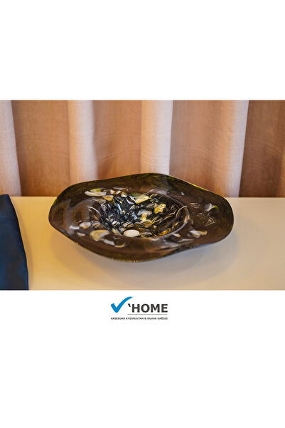 Vhome YEŞİL SİM DETAYLI DEKORATİF TABAK