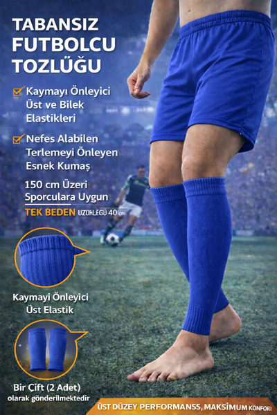 hn sport Tekmelik Tutucu Tabansız Tozluk Futbolcu Tozluğu | Kaymaz Elastik, N...