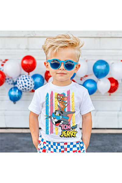 Kartier Tricou Copil Alb Tom and Jerry Party