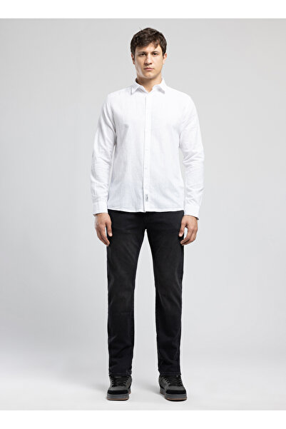 Lee Cooper Regular Fit Beyaz Erkek Gömlek 262 LCM 241002 KETSA BEYAZ
