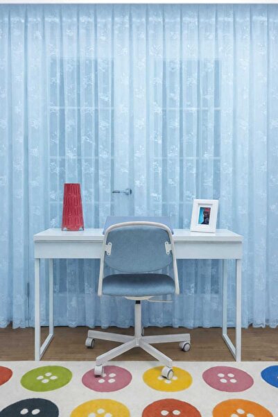 Belvedere Magician Rabbit Patterned Children's Room Tulle in Closely Pleated ...