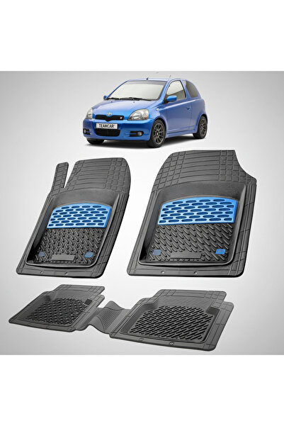 TEAMCAR Πατάκια δαπέδου συμβατά με Toyota Yaris XP10 Hatchback 2000-2003 | Μπλε