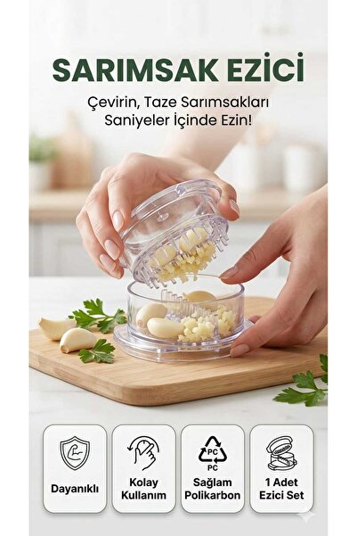 BERMİRA Home Collection Sarımsak Ezici Sarımsak Presi Sarımsak Ezeceği Fındık...