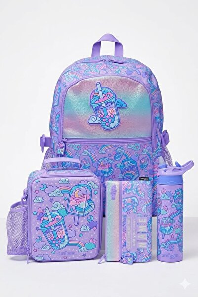 SMIGGLE Trailblazer 4-Piece School Set – Backpack , Hardtop Lunch Box, Pen Ho...