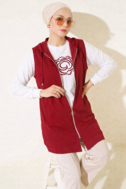 ModaYaren Sweat and Zip-Up Hoodie Vest Compact Combed Cotton Set of 2