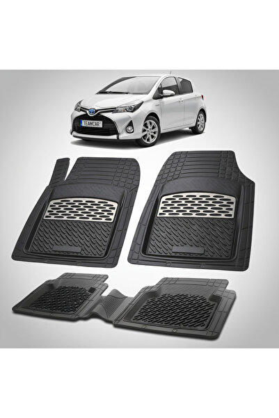 TEAMCAR Πατάκια δαπέδου Toyota Yaris XP130 Hatchback Συμβατά 2014-2017 | Ασημί