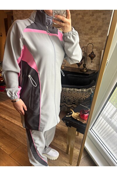 Wovi Moda Women's Hijab Tracksuit Set Bottom Top Set