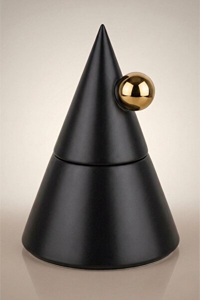 SETABIANCA Elite Deco Black Covered Decorative Object 23 cm – Modern Tabletop...