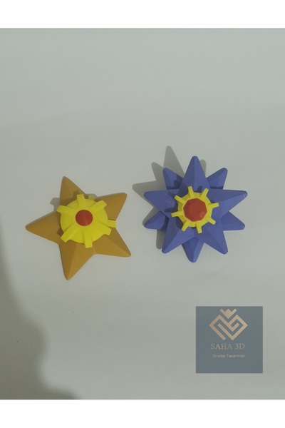 saha3d sıradışı tasarımlar Pokemon gelişim seti Staryu ve Starmie figür 7 cm