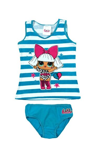 L.O.L. SURPRISE Set maieu si chilot, bumbac, LOL, turcoaz