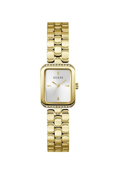 Guess ساعة نسائية ذهبية اللون ذات تناظرية