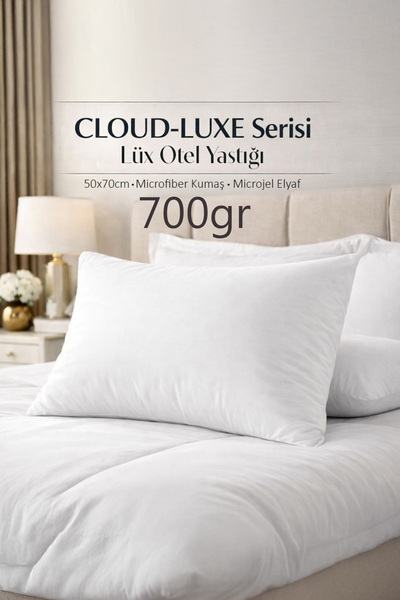 ASDİVA Cloud-Luxe Serisi Lüks Otel Yastığı 50x70 cm Kaz tüyü hissi Microjel E...