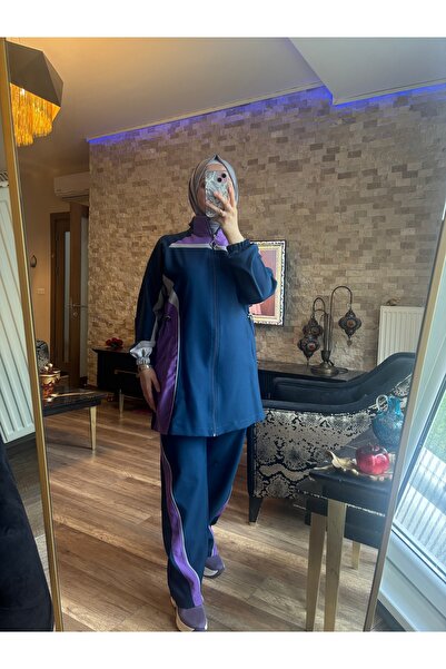 Wovi Moda Women's Hijab Tracksuit Set Bottom Top Set