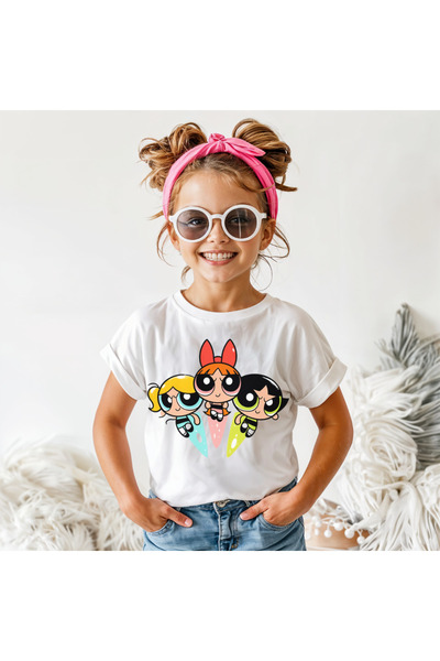 Kartier Tricou Copil Alb Powerpuff Girls