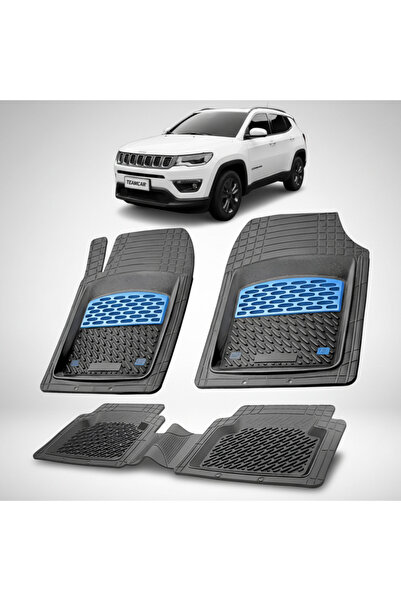 TEAMCAR Πατάκια δαπέδου συμβατά με Jeep Compass MP 2017+ | Μπλε