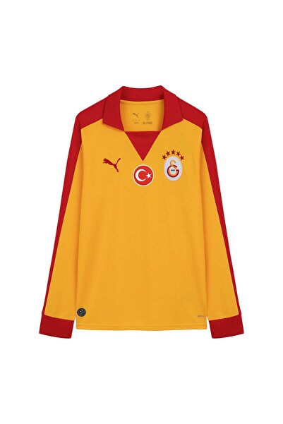 Puma 788196-81 قميص جي إس جالاتاساراي ريترو بأكمام طويلة للرجال باللون الأصفر
