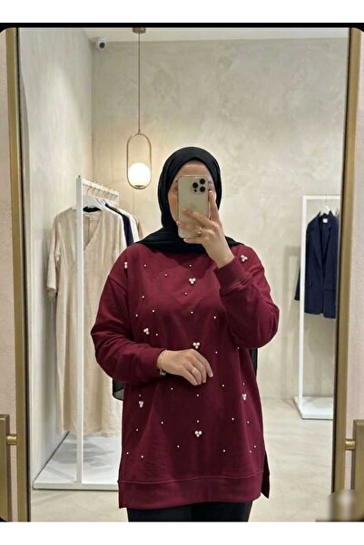 BYBIYIK Women's Tunic with Pearl Details