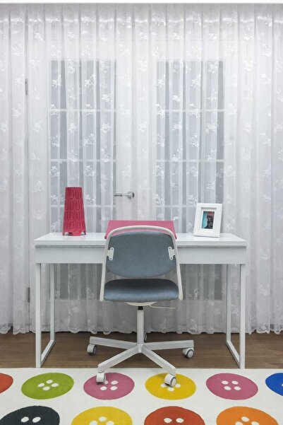 Belvedere Magician Rabbit Patterned Children's Room Tulle in Closely Pleated ...