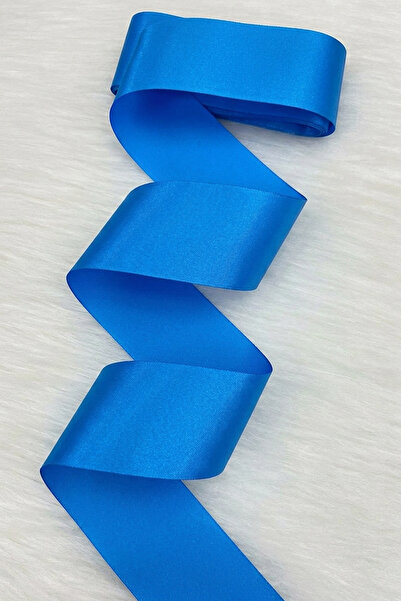 ZEYMERADE Panglică de satin albastră de circumcizie, 6 cm, 10 metri, Bohça, z...