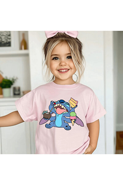 Kartier Tricou Copil Roz Stitch Sweets