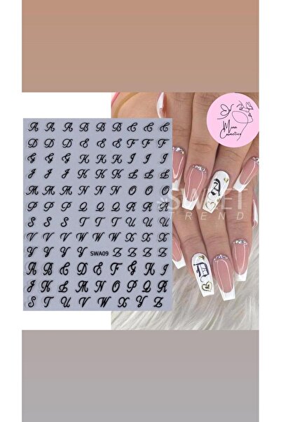 MİNA BEAUTY Harfli Tırnak Stickeri Tırnak Süsü