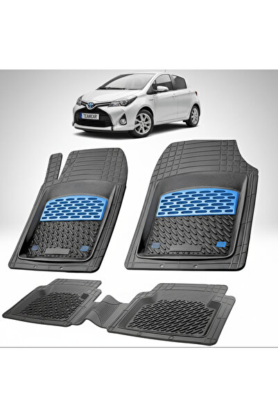 TEAMCAR Πατάκια δαπέδου συμβατά με Toyota Yaris XP130 Hatchback 2014-2017 | Μπλε