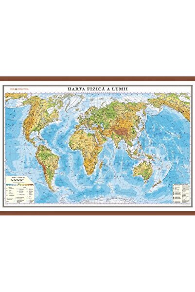 Eurodidactica Harta fizica a lumii (700x500 mm)