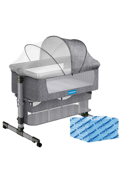 STAR BABiES سرير أطفال جانبي مع مفارش تغيير حفاضات للاستخدام مرة واحدة - عبوة...