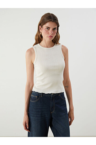 LC Waikiki Peak New Season Crew Neck Lace-Like Knit Women's Athlete