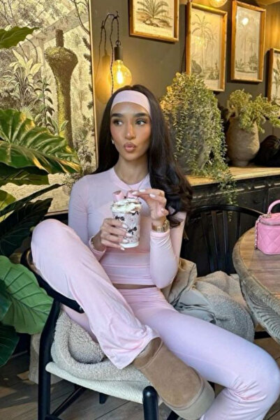 Ladima Women's Pink Ultra Soft Stretchy Crew Neck Basic Blouse