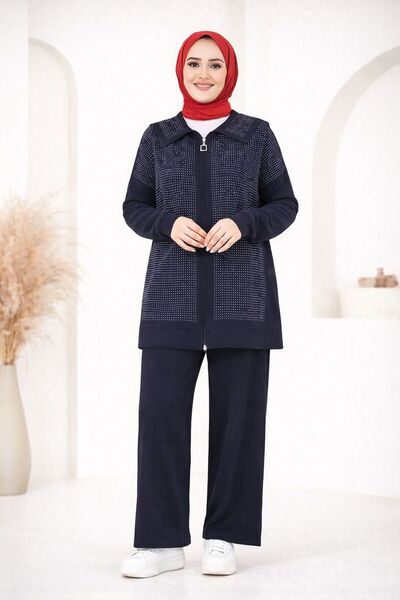 Sfg Life Moda Γυναικεία ενδύματα τεσεττούρ, σετ δύο τεμαχίων με φερμουάρ μπρο...