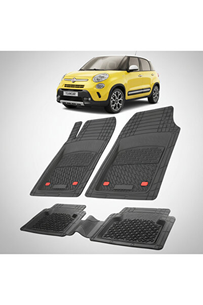 TEAMCAR Πατάκια δαπέδου συμβατά με Fiat 500L Trekking 2013-2017 | Μαύρο