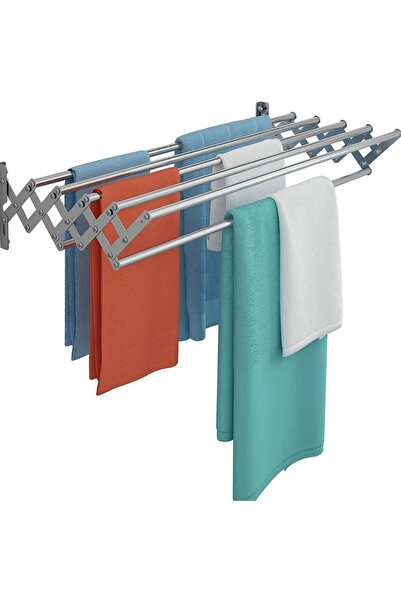 MeriMag Retractable Aluminum Clothes Dryer with Wall Mount