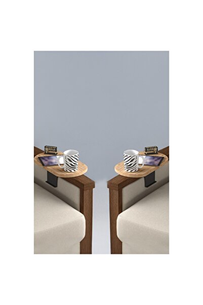 GOLDFALEZ Ikili (2 Adet) Yan Sehpa Ayarlanabilir Tepsi Dekoratif Modern Tepsi...