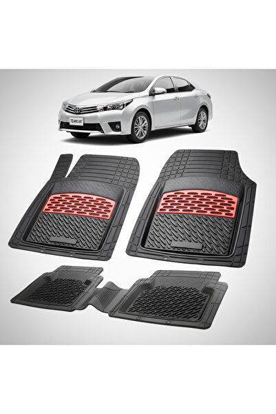 TEAMCAR Πατάκια δαπέδου Toyota Corolla E180 Sedan Συμβατά 2016-2018 | Κόκκινα