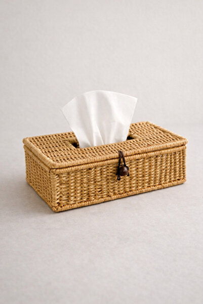 MİS KİTCHEN حامل مناديل من الخيزران - صندوق مناديل زخرفي لسطح الطاولة