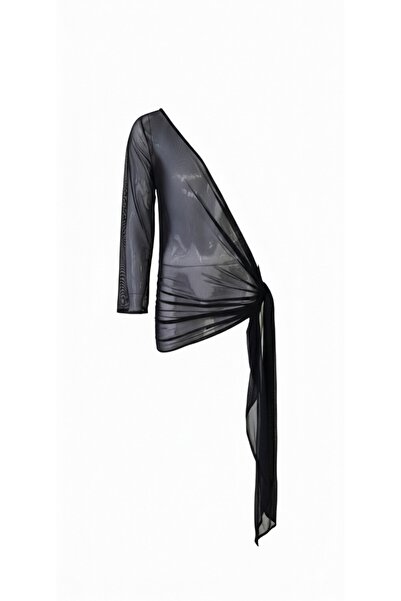 AQUELLA One shoulder Side-Tie tunic