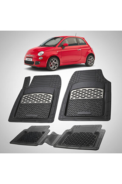 TEAMCAR Съвместими стелки за под за Fiat 500 Hatchback 2007-2015 | Сребърни
