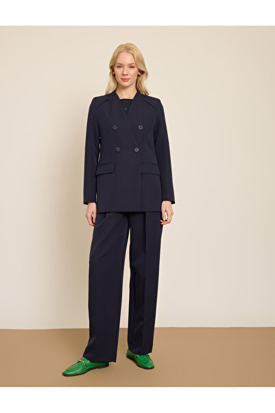 BGN workshop Double-Breasted Collarless Long Jacket