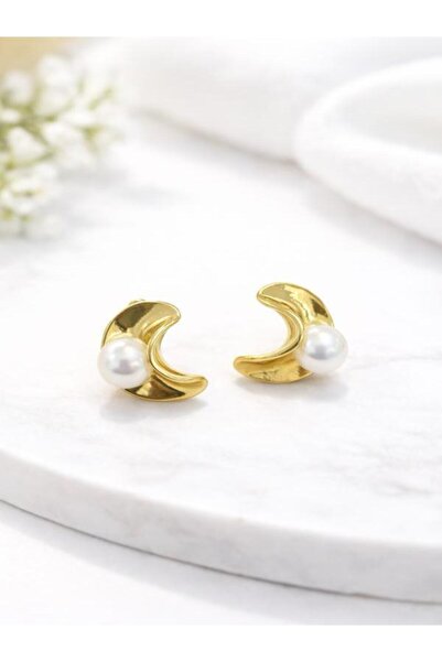 Selay Accessory İnci Detaylı Çelik Küpe