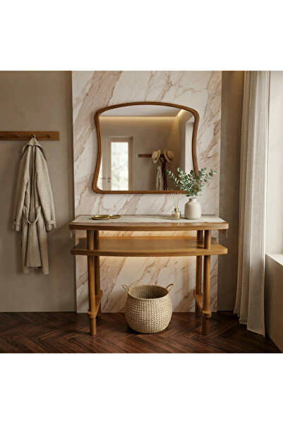 Aypars Atölye 60x38x77 cm Aynalı Masif Kayın Dresuar – Modern İskandinav Antr...