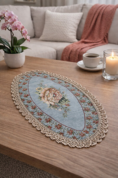 Yeshome Collection بوغيت ميني فينتاج مفرش طاولة طويل 20x35 سم