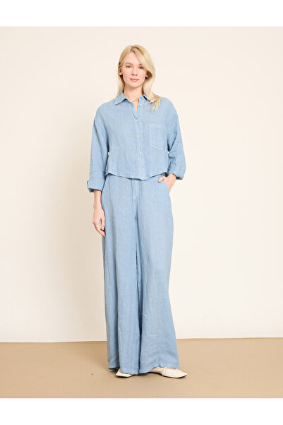 BGN workshop Риза от лен с копчета и джобове