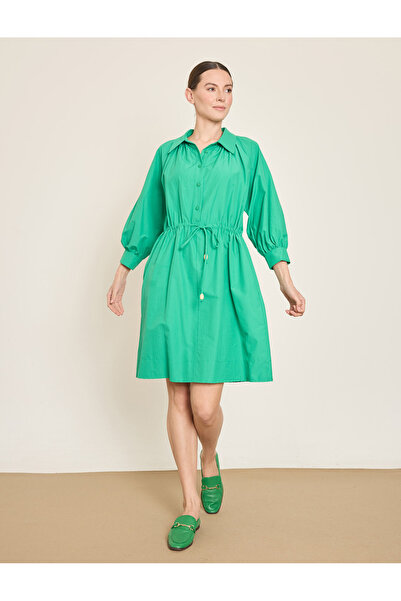 BGN workshop Buzgu Detailled Cotton Mixed Short Dress