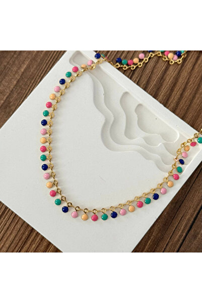 TURKAFONE قلادة ملونة ذات طابع خاص مرصّع بالأحجار