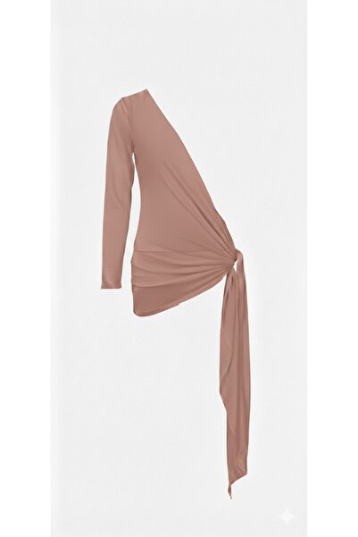 AQUELLA One shoulder Side-Tie tunic