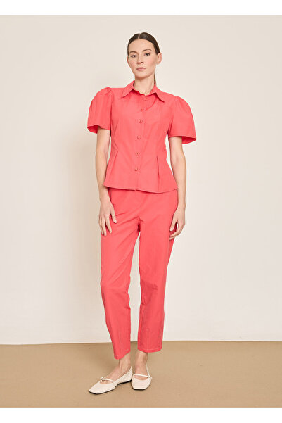 BGN workshop Short Sleeved P Cotton Mixed Shirt with Flower Detail