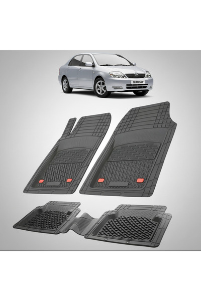 TEAMCAR Πατάκια δαπέδου Toyota Corolla E120 Συμβατά Sedan 2001-2004 | Μαύρα