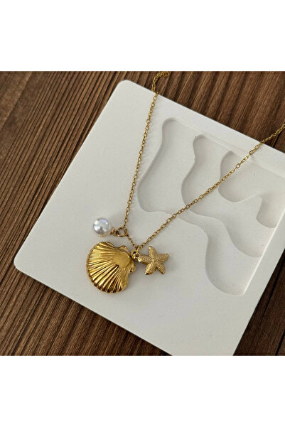 TURKAFONE قلادة على شكل صدفة البحر