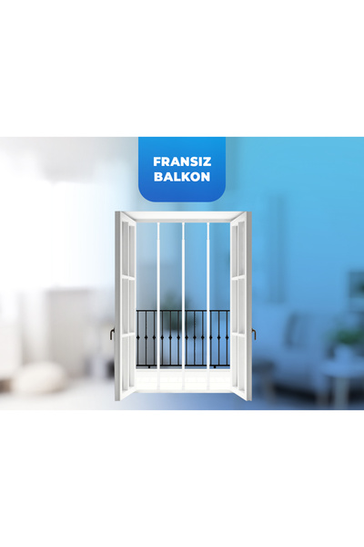 Erol Fransız Balkon Korkuluğu -BEYAZ- 150-250 Cm Uzayıp Kısalma - Çocuk Güven...